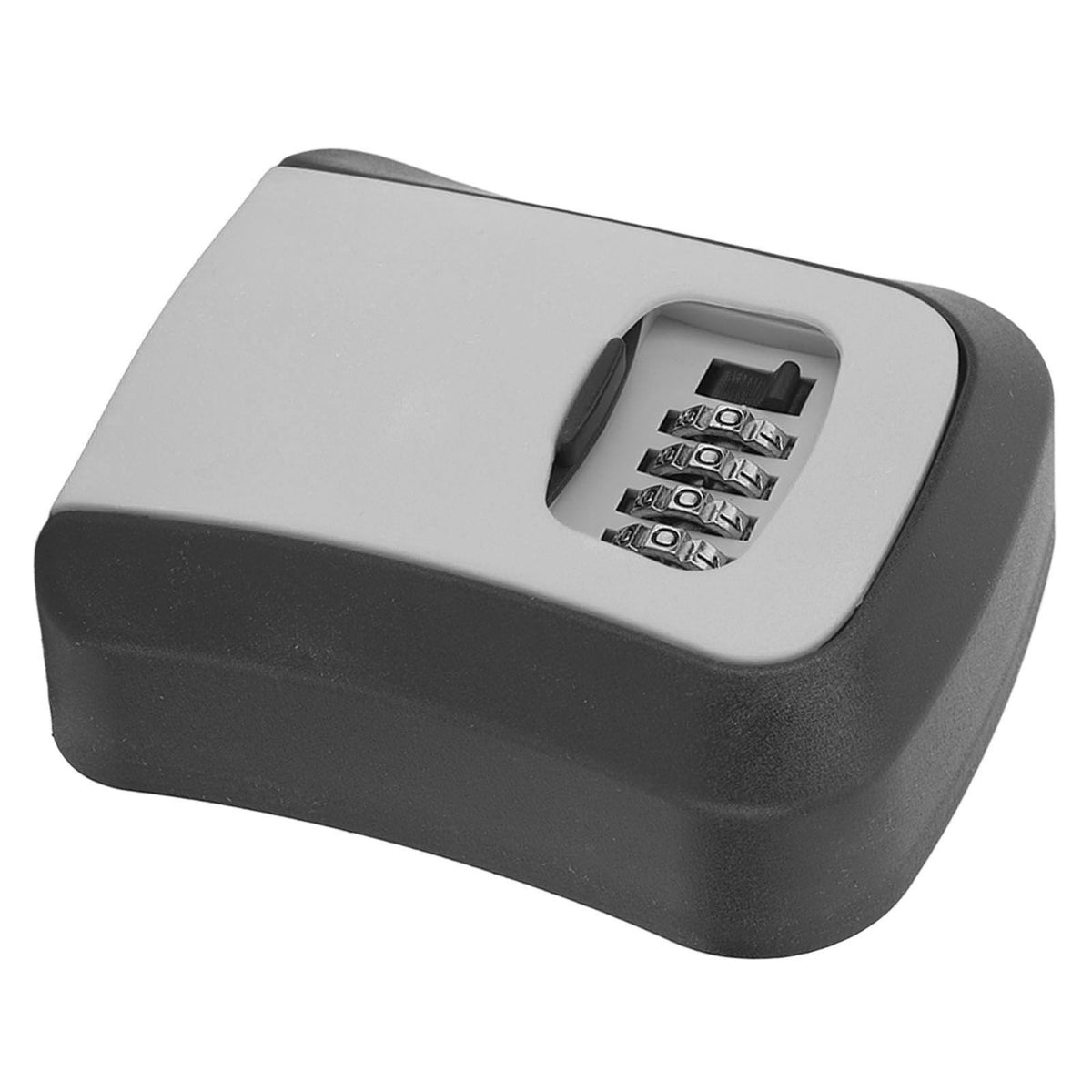 Key Lock Box Wall Mounted Combination Lockbox for Outside House Keys 5 Keys Capacity Key Safe Security Storage Lock Box Gray (with Dust Cover)