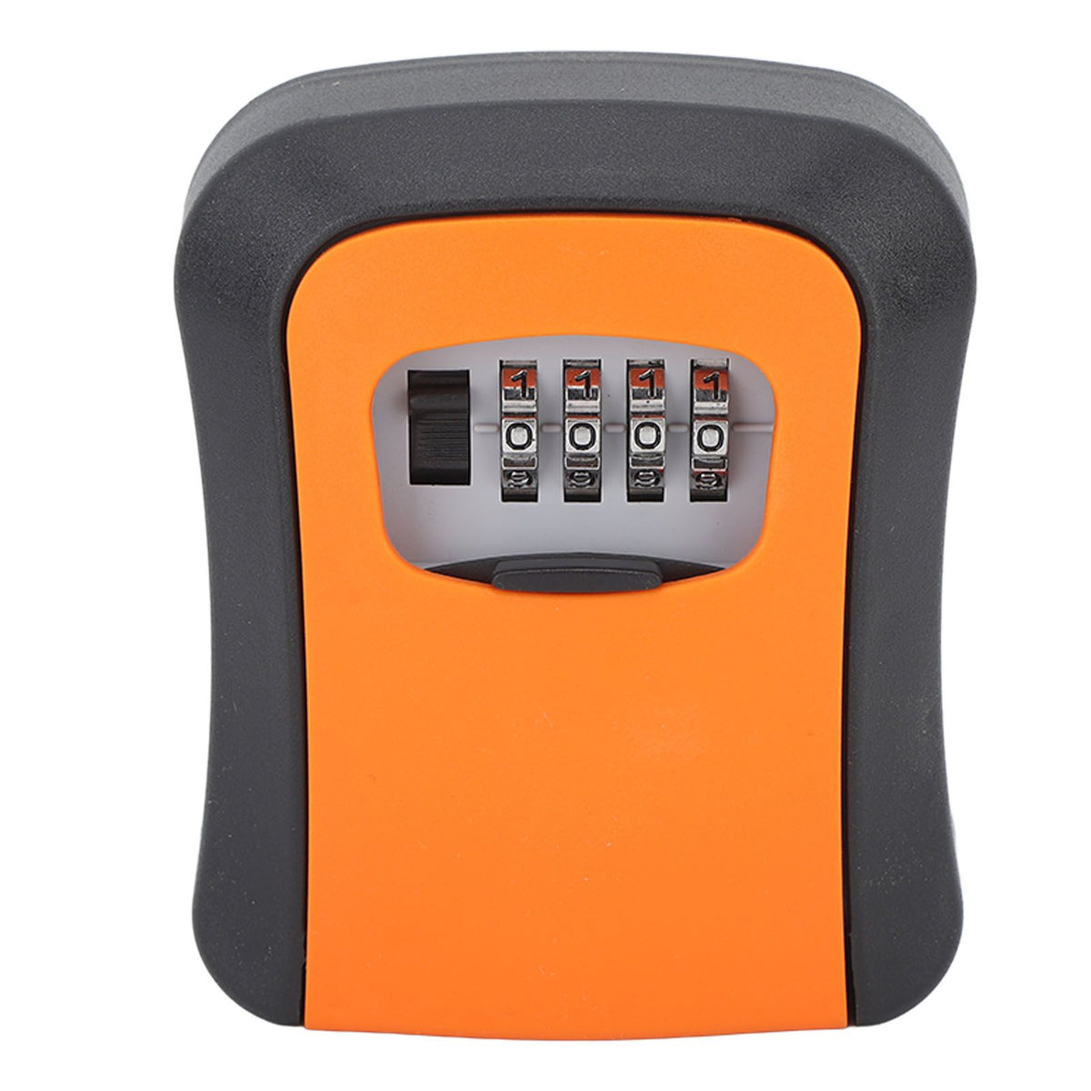 Key Lock Box Wall Mounted Combination Lockbox for Outside House Keys 5 Keys Capacity Key Safe Security Storage Lock Box Orange (with Dust Cover)