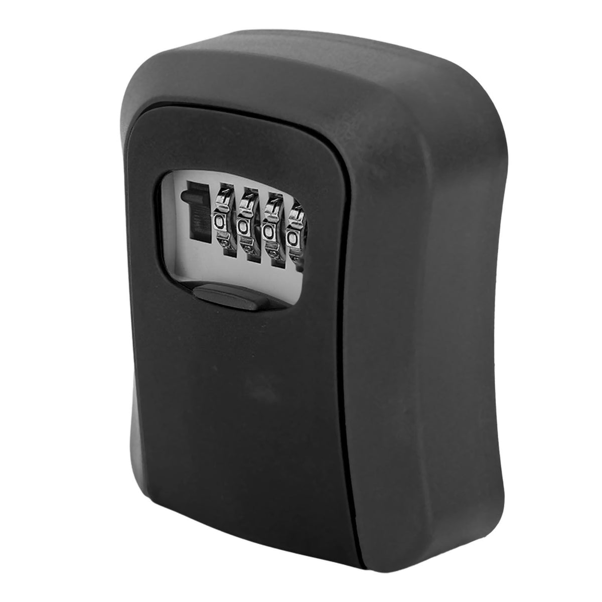 Key Lock Box Wall Mounted Combination Lockbox for Outside House Keys 5 Keys Capacity Key Safe Security Storage Lock Box Black (with Dust Cover)
