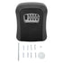 Key Lock Box Wall Mounted Combination Lockbox for Outside House Keys 5 Keys Capacity Key Safe Security Storage Lock Box Black (with Dust Cover)