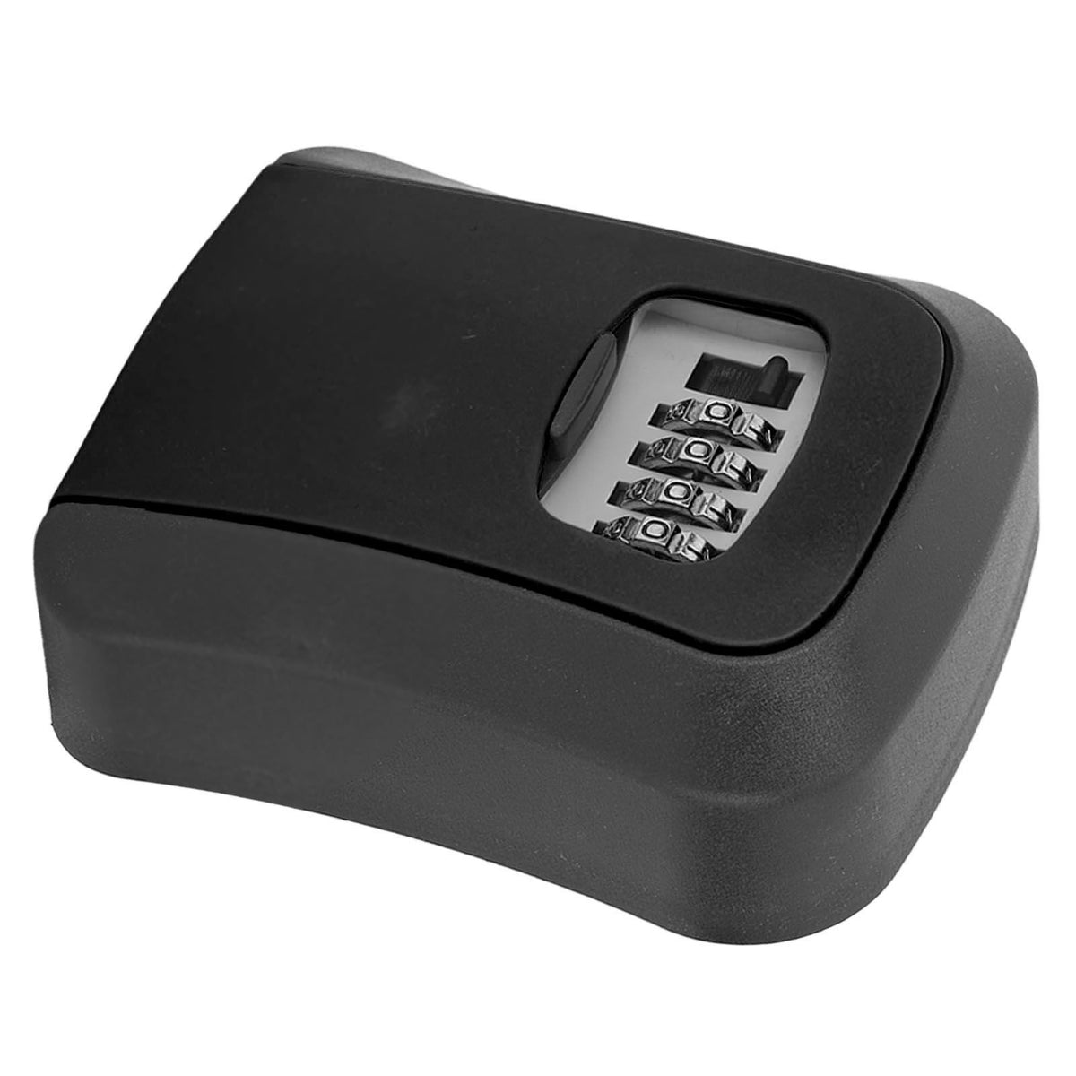 Key Lock Box Wall Mounted Combination Lockbox for Outside House Keys 5 Keys Capacity Key Safe Security Storage Lock Box Black (with Dust Cover)