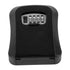 Key Lock Box Wall Mounted Combination Lockbox for Outside House Keys 5 Keys Capacity Key Safe Security Storage Lock Box Black (with Dust Cover)