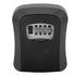 Key Lock Box Wall Mounted Combination Lockbox for Outside House Keys 5 Keys Capacity Key Safe Security Storage Lock Box Black (with Dust Cover)