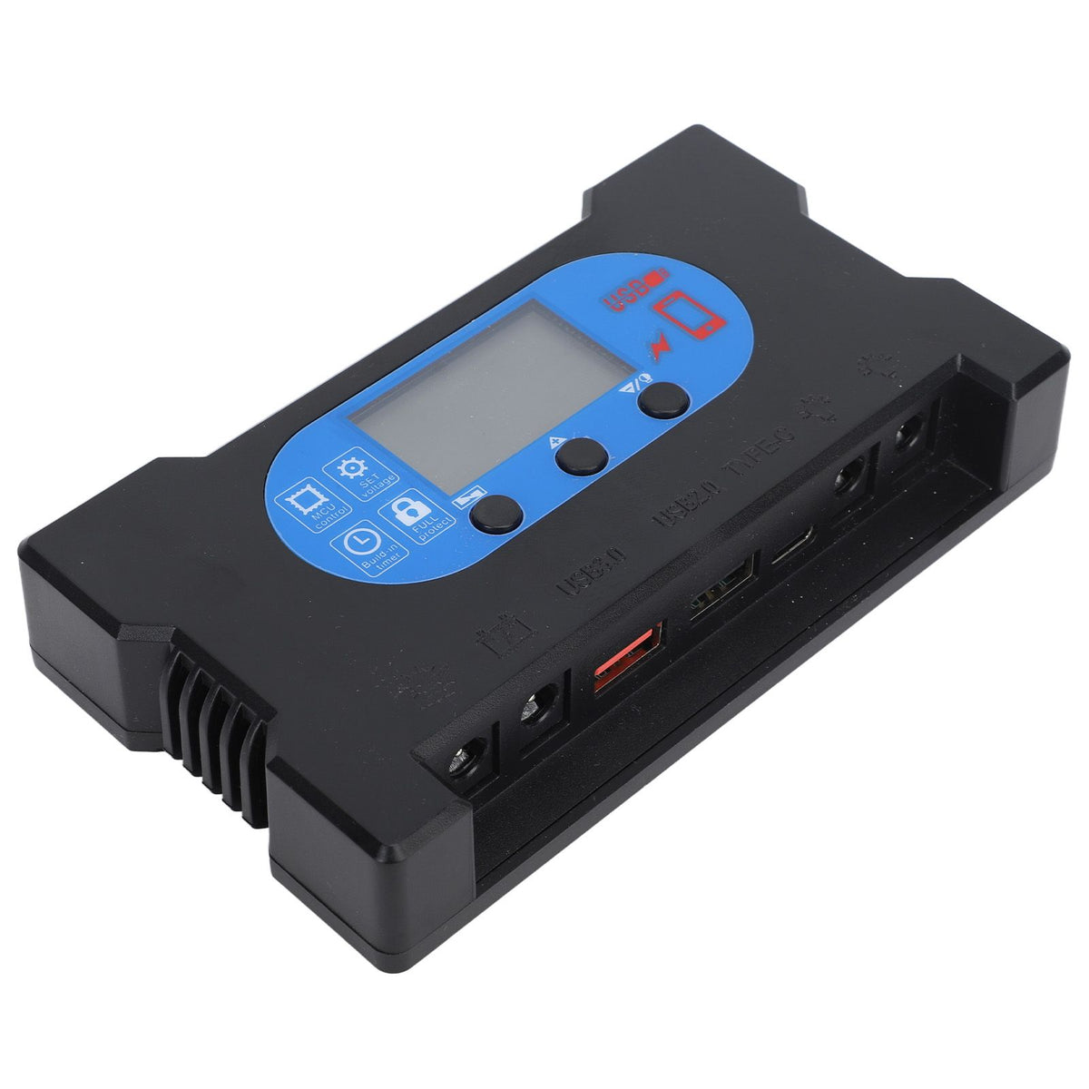 Solar Charge Controller Dual USB Type C Fast Charge Solar Panel Charge Controller for 12V 24V Battery Charging 50A