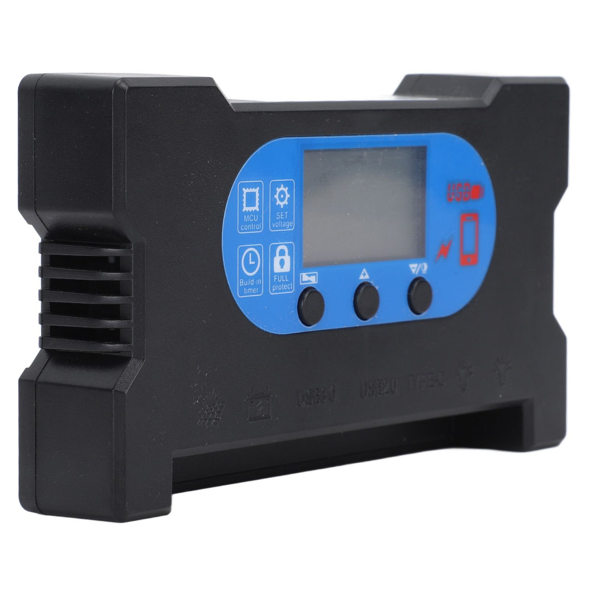 Solar Charge Controller Dual USB Type C Fast Charge Solar Panel Charge Controller for 12V 24V Battery Charging 50A