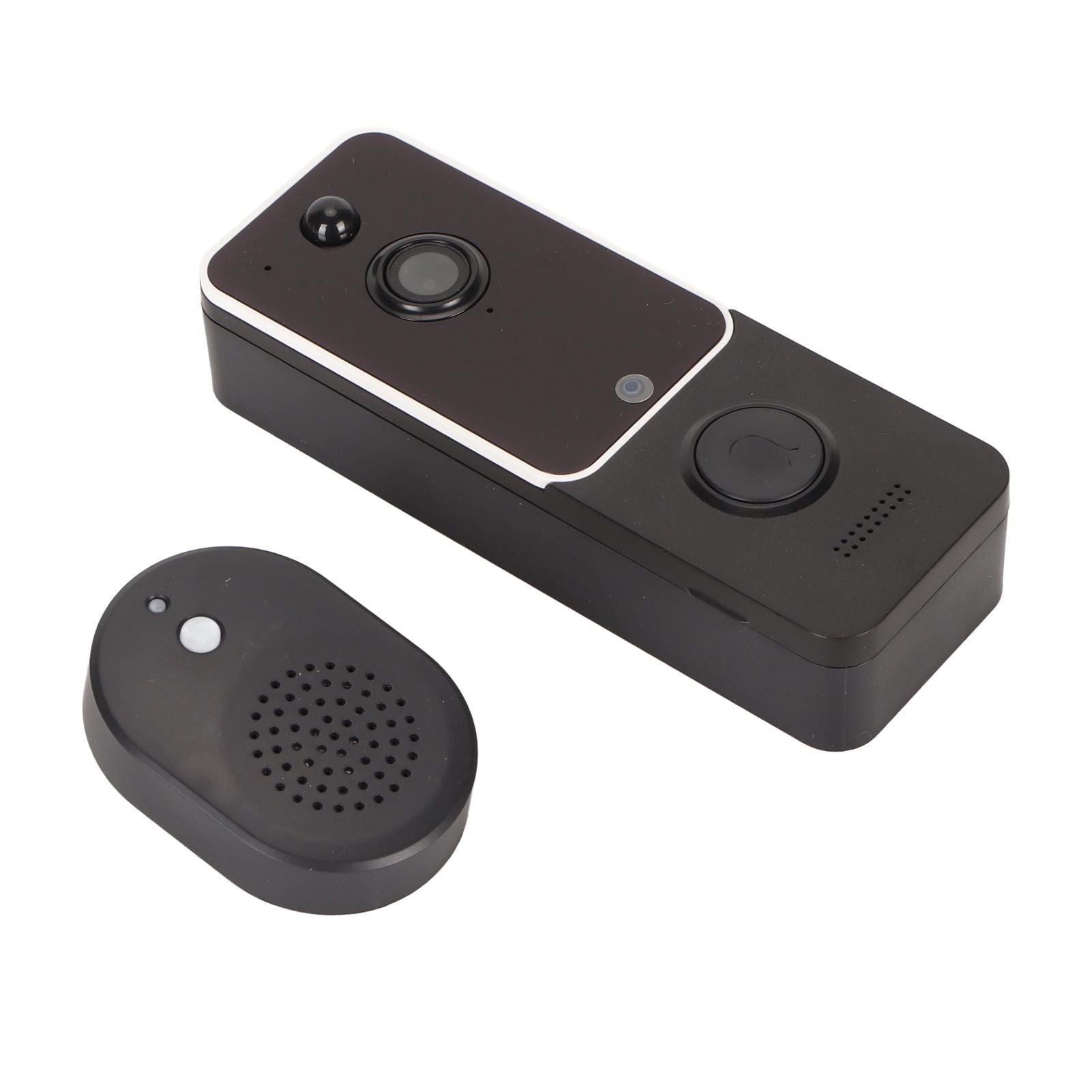 Doorbell Camera White IP65 Waterproof 720P 1MP Smart Cloud Storage Battery 5200mAh with Ding Dong Machine WiFi Video Doorbell for Home Security
