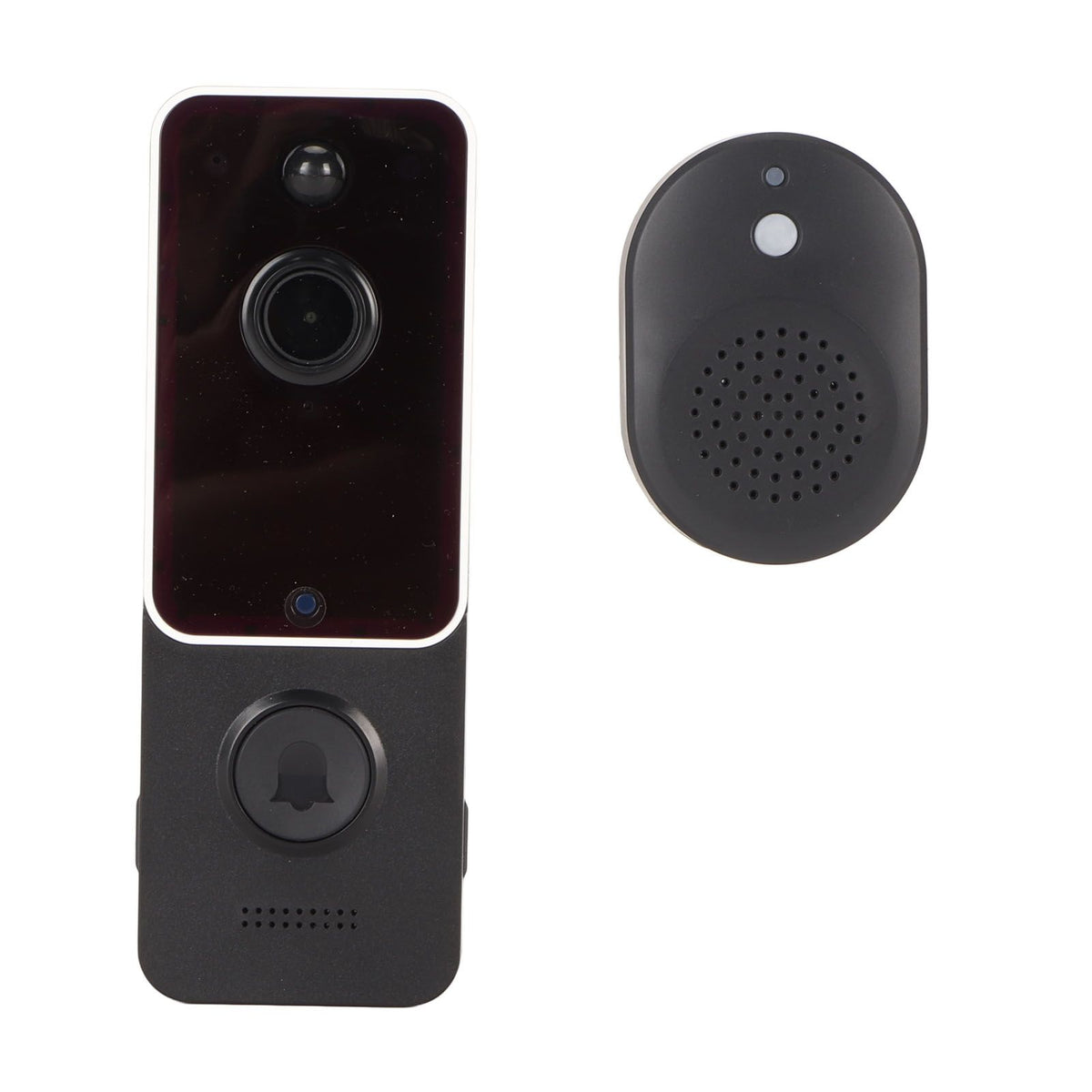Doorbell Camera White IP65 Waterproof 720P 1MP Smart Cloud Storage Battery 5200mAh with Ding Dong Machine WiFi Video Doorbell for Home Security