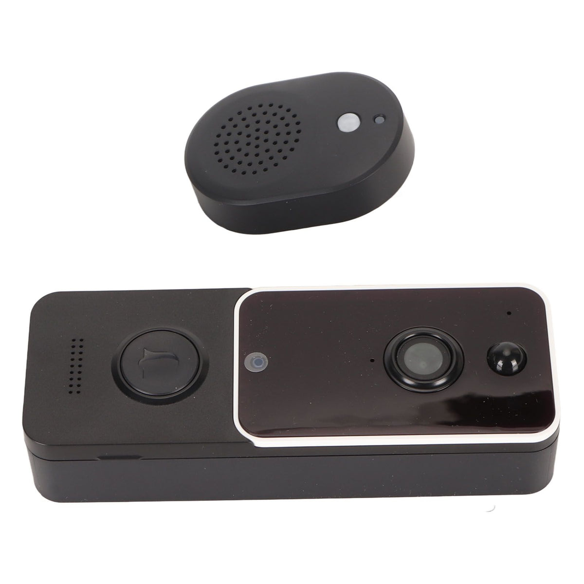 Doorbell Camera White IP65 Waterproof 720P 1MP Smart Cloud Storage Battery 5200mAh with Ding Dong Machine WiFi Video Doorbell for Home Security