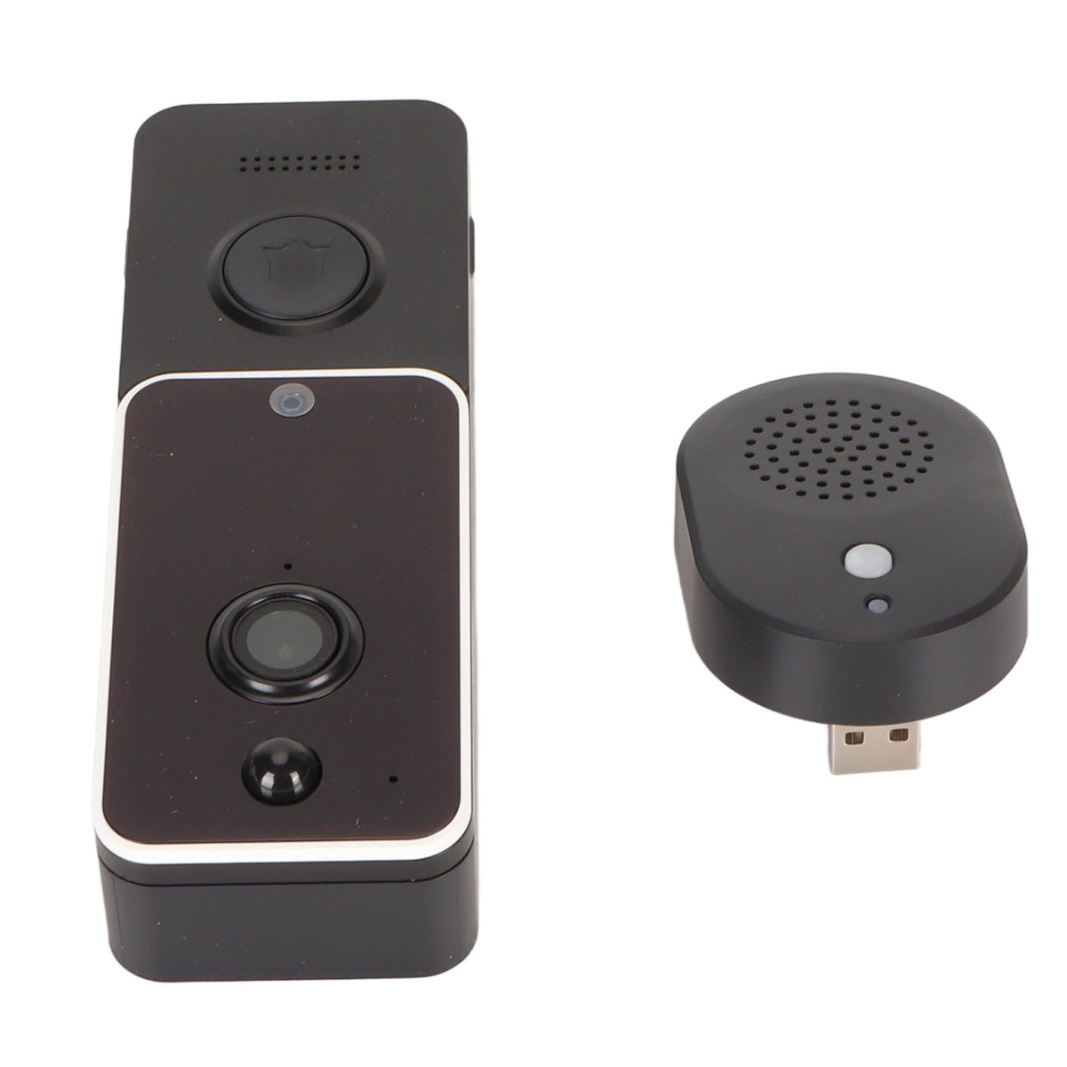 Doorbell Camera White IP65 Waterproof 720P 1MP Smart Cloud Storage Battery 5200mAh with Ding Dong Machine WiFi Video Doorbell for Home Security