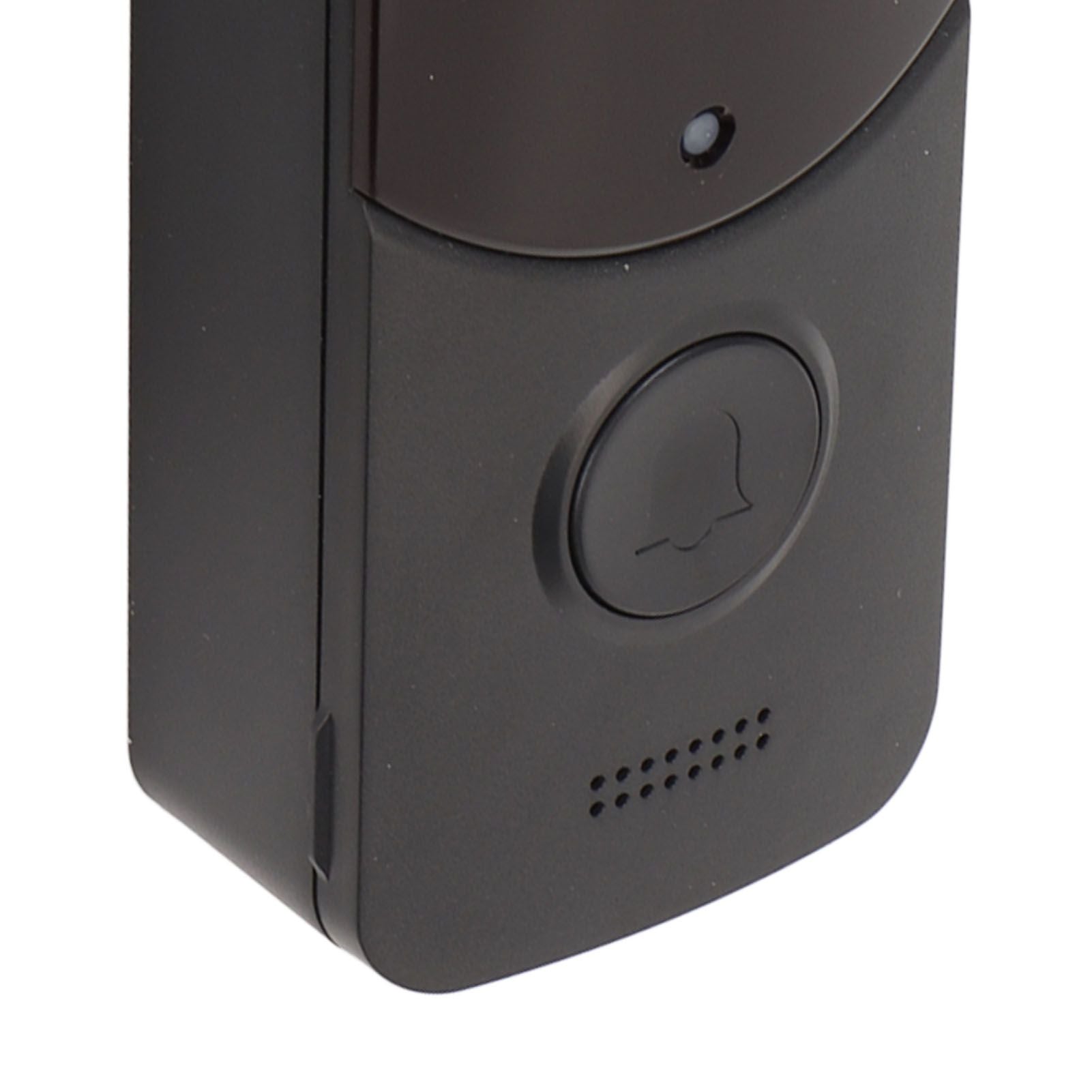 Household Smart Wifi Video Doorbell Wireless Doorbell Camera HD Night Vision Humanoid Recognition Visual Intercom Monitoring Black