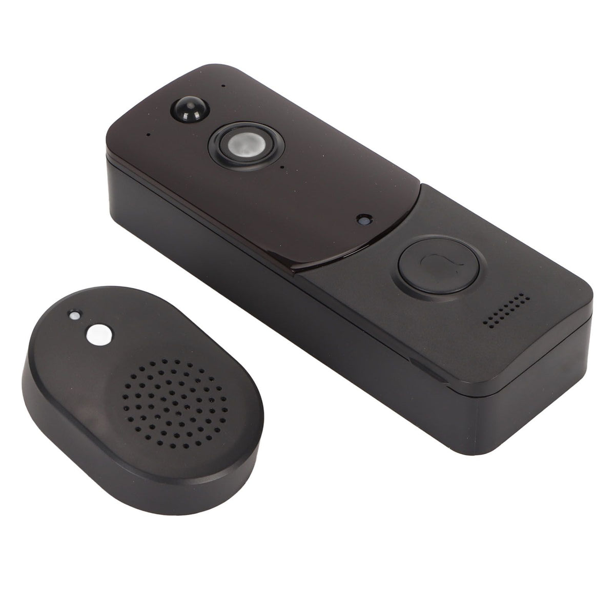 Household Smart Wifi Video Doorbell Wireless Doorbell Camera HD Night Vision Humanoid Recognition Visual Intercom Monitoring Black