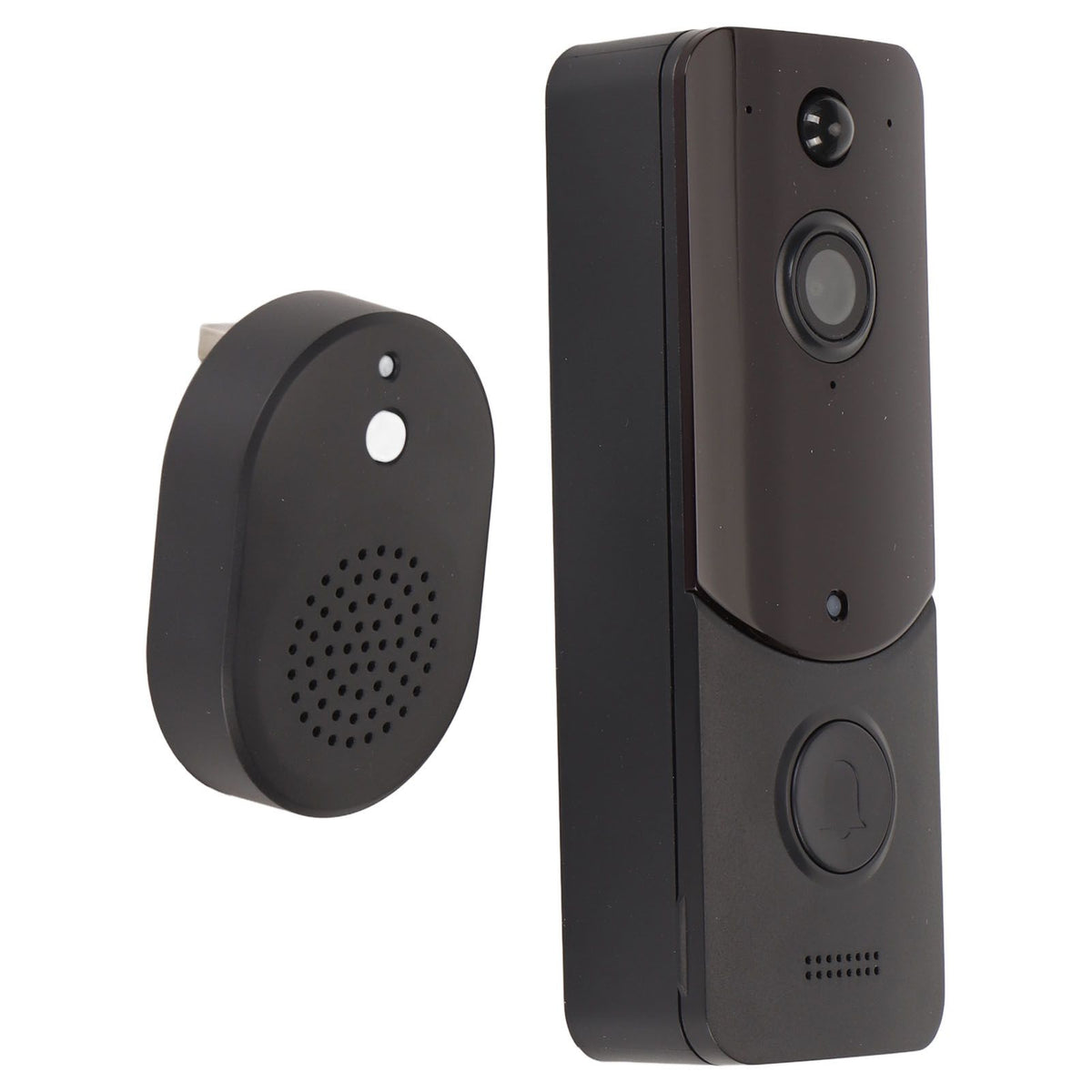 Household Smart Wifi Video Doorbell Wireless Doorbell Camera HD Night Vision Humanoid Recognition Visual Intercom Monitoring Black