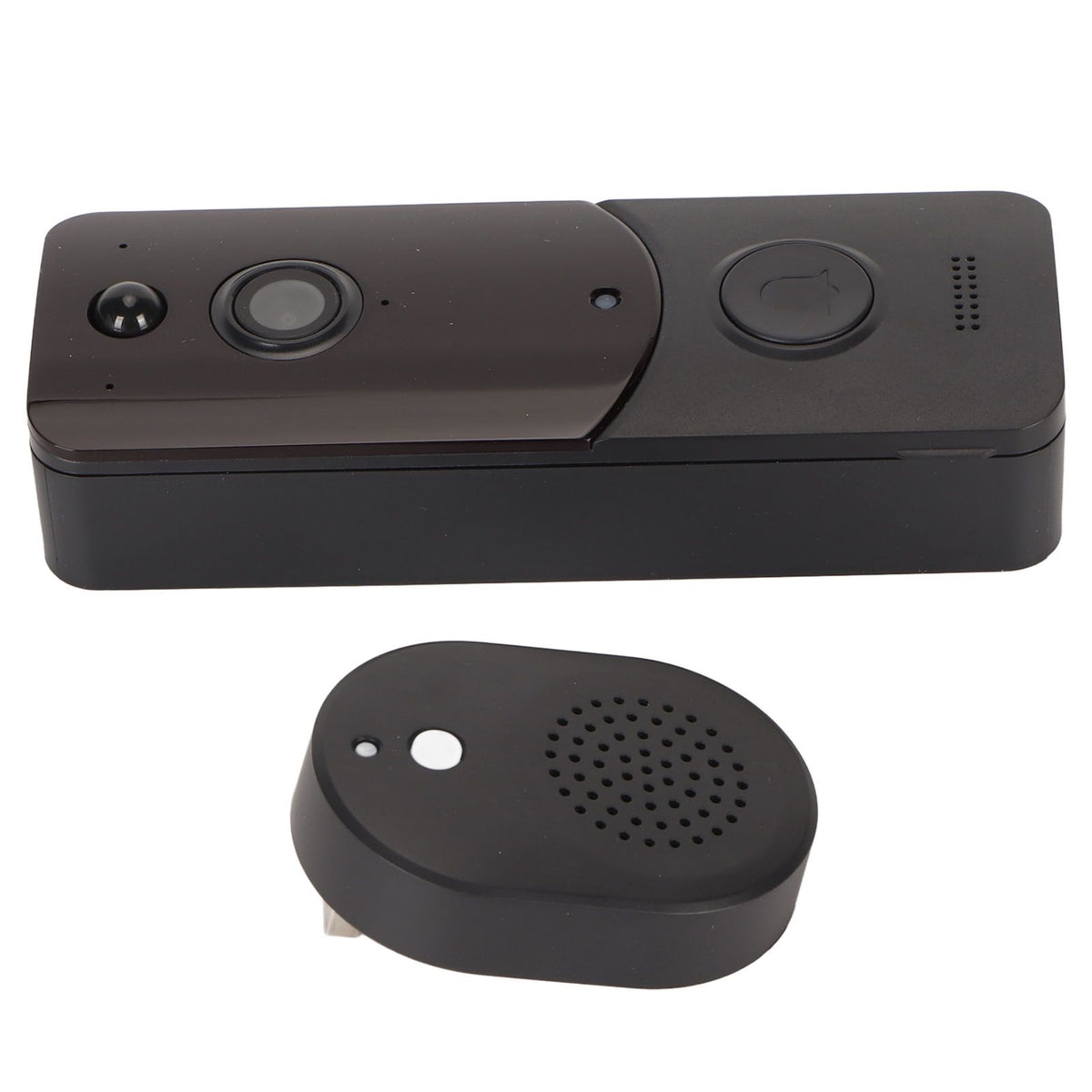 Household Smart Wifi Video Doorbell Wireless Doorbell Camera HD Night Vision Humanoid Recognition Visual Intercom Monitoring Black