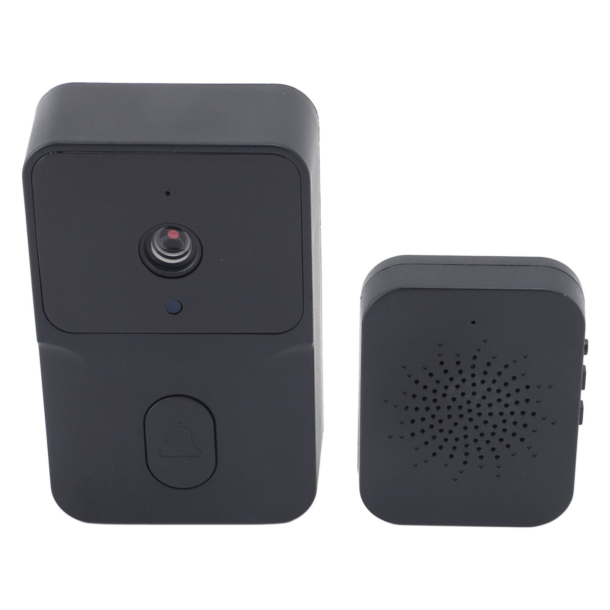 Smart Visual Doorbell HD Night Vision 2 Way Intercom 85° Wireless Doorbell Camera for Home Villa Black