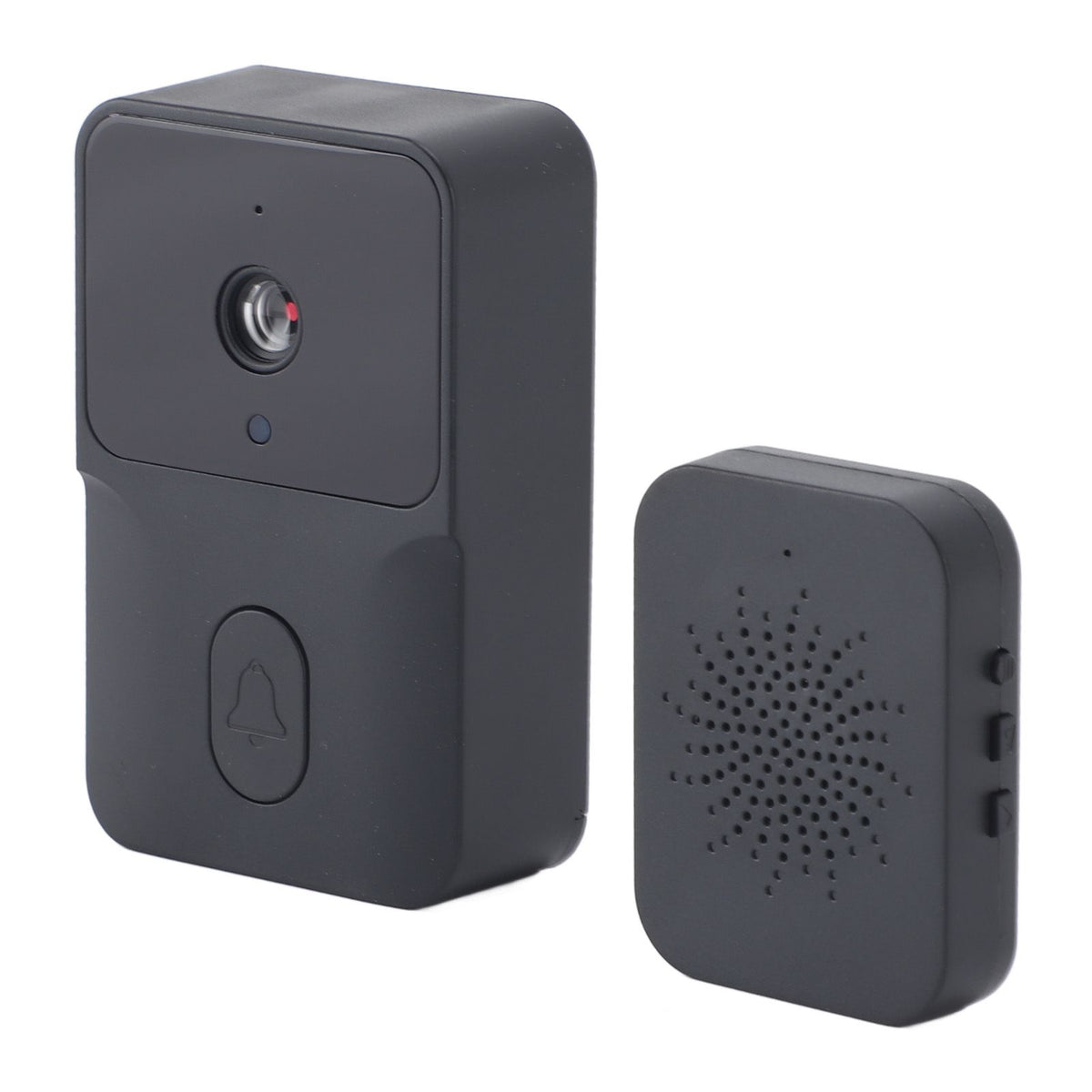 Smart Visual Doorbell HD Night Vision 2 Way Intercom 85° Wireless Doorbell Camera for Home Villa Black