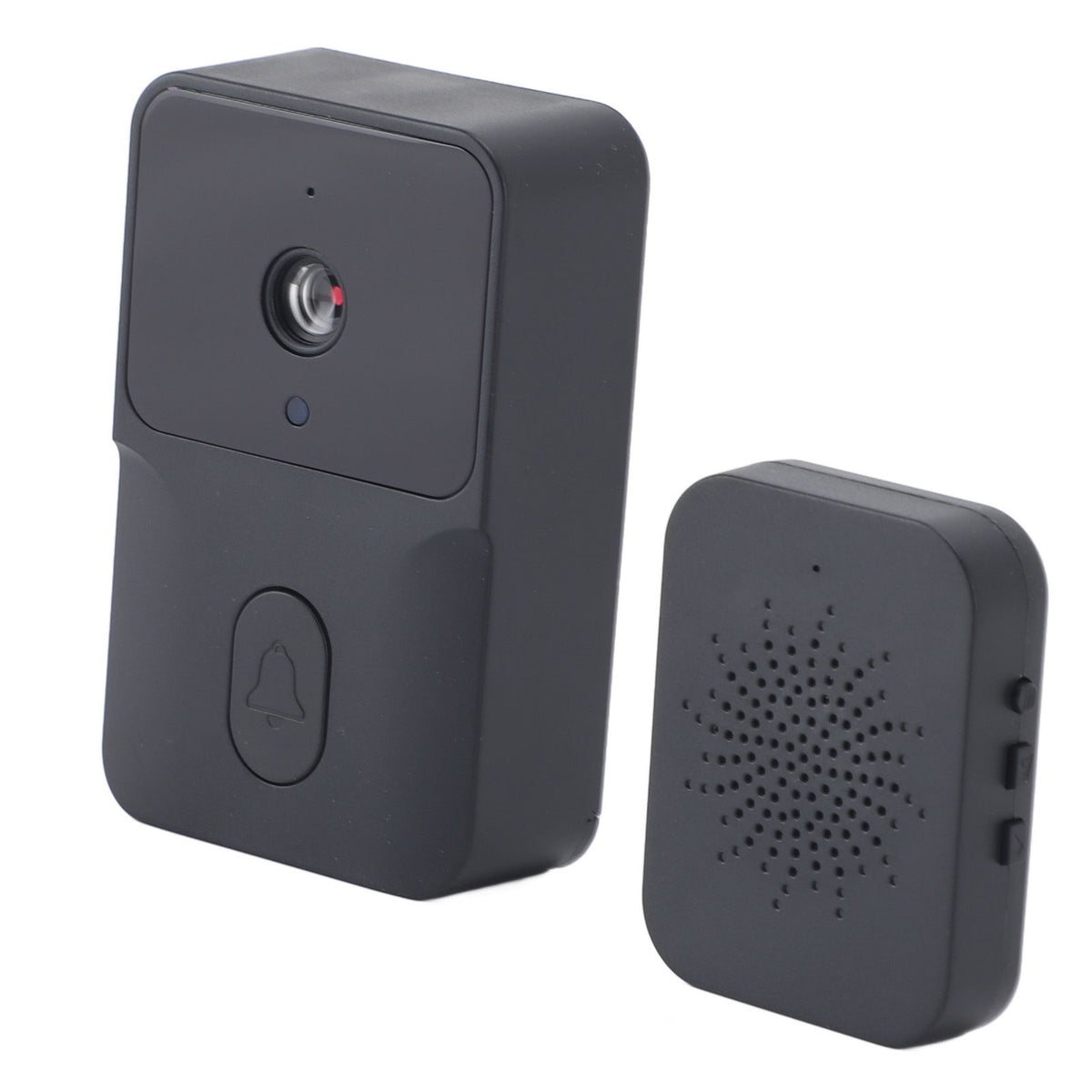Smart Visual Doorbell HD Night Vision 2 Way Intercom 85° Wireless Doorbell Camera for Home Villa Black