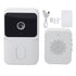 Smart Visual Doorbell HD Night Vision 2 Way Intercom 85° Wireless Doorbell Camera for Home Villa White