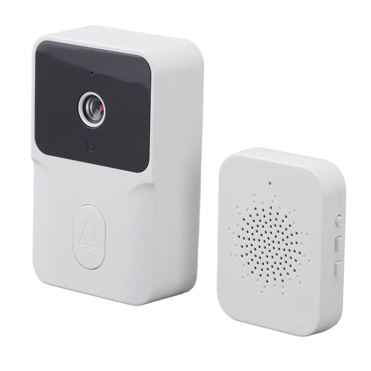 Smart Visual Doorbell HD Night Vision 2 Way Intercom 85° Wireless Doorbell Camera for Home Villa White