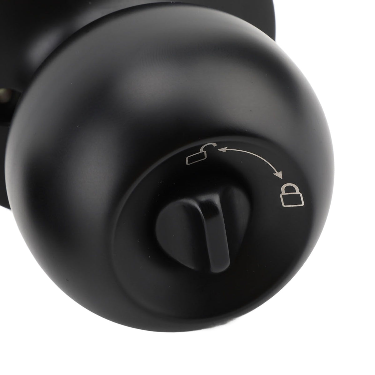 Keypad Door Knob with Lock and Key Round Ball Electronic Entry Door Knob Lock for 35‑55MM Thickness Door Apartment Office Garage Black