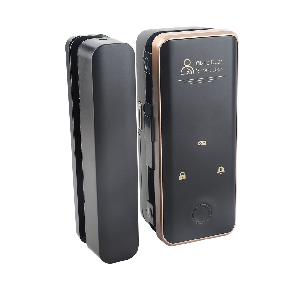 Smart Glass Door Safety Lock Glass Door Fingerprint Password Lock Keyless Door Entry Lock with Attendance for Home Office