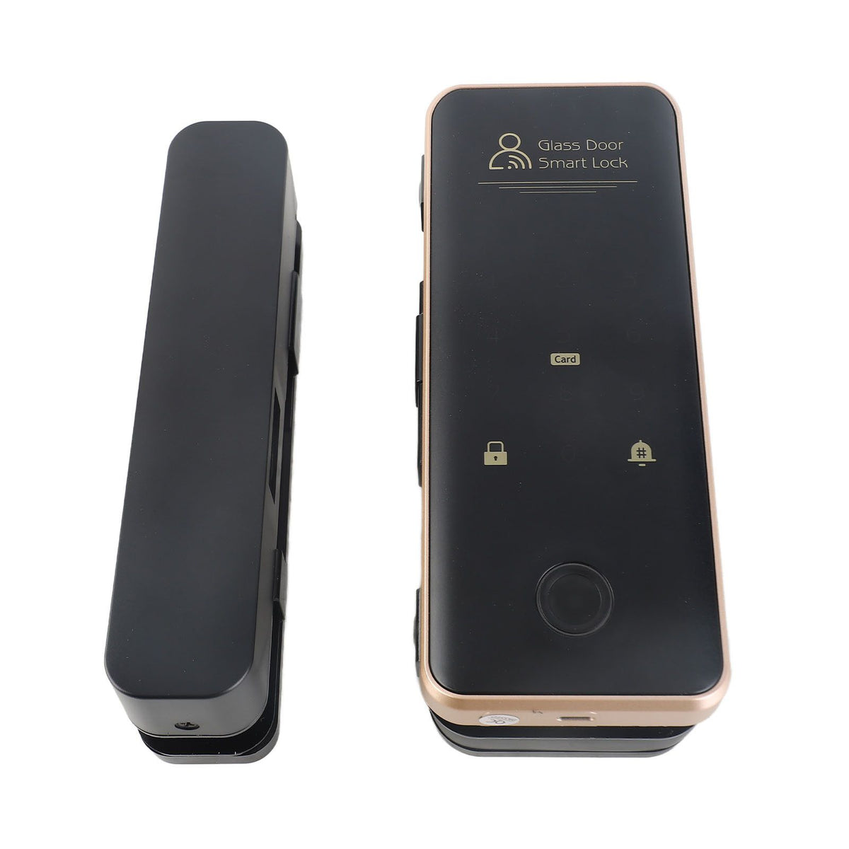 Smart Glass Door Safety Lock Glass Door Fingerprint Password Lock Keyless Door Entry Lock with Attendance for Home Office