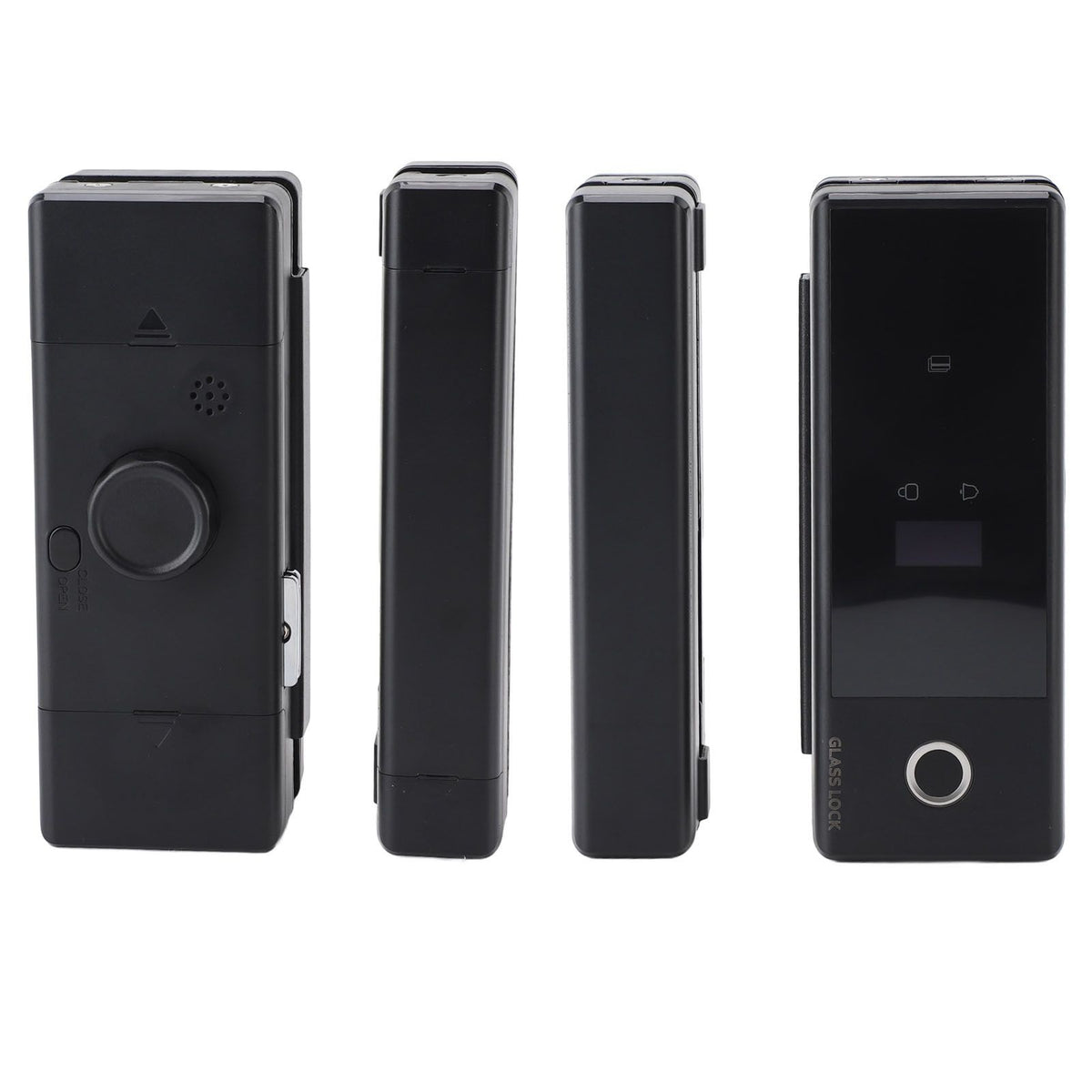 Glass Door Smart Lock Fingerprint Password Card Swiping WiFi Electronic Entry Lock with Key for Wooden Sliding Door
