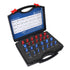 Nut Bolt Thread Checker 12 Metric 14 Inch Nut Bolt Gauge with Case for Narrow Area Red Blue