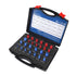Nut Bolt Thread Checker 12 Metric 14 Inch Nut Bolt Gauge with Case for Narrow Area Red Blue
