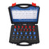 Nut Bolt Thread Checker 12 Metric 14 Inch Nut Bolt Gauge with Case for Narrow Area Red Blue