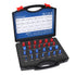 Nut Bolt Thread Checker 12 Metric 14 Inch Nut Bolt Gauge with Case for Narrow Area Red Blue