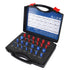 Nut Bolt Thread Checker 12 Metric 14 Inch Nut Bolt Gauge with Case for Narrow Area Red Blue