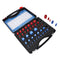 44PCS Nut and Bolt Thread Checker Aluminum Inch and Metric Precise Bolt Nut Identifier Gauges with Storage Box for Measuring Red Blue