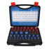 44PCS Nut and Bolt Thread Checker Aluminum Inch and Metric Precise Bolt Nut Identifier Gauges with Storage Box for Measuring Red Blue