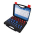 44PCS Nut and Bolt Thread Checker Aluminum Inch and Metric Precise Bolt Nut Identifier Gauges with Storage Box for Measuring Red Blue