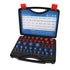 44PCS Nut and Bolt Thread Checker Aluminum Inch and Metric Precise Bolt Nut Identifier Gauges with Storage Box for Measuring Red Blue