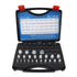 44pcs Nut and Bolt Thread Checker Inch Metric Nut and Bolt Gauges with Case for Size Check On Tricky Narrow Area Black and Silver