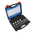 44pcs Nut and Bolt Thread Checker Inch Metric Nut and Bolt Gauges with Case for Size Check On Tricky Narrow Area Black and Silver