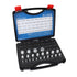 44pcs Nut and Bolt Thread Checker Inch Metric Nut and Bolt Gauges with Case for Size Check On Tricky Narrow Area Black and Silver