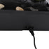 Tabletop Waterfall Fountain with LED Yellow Lights Simulated Succulent Circulating Flowing Water USB Powered Indoor Water Fountain with Rocks