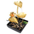 Tabletop Waterfall Fountain 3 Tier Lotus Leaf LED Light Circulating Flowing Water Adjustable Indoor Desk Water Fountain for Home Bedroom Office