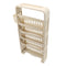 Classroom Deskside Bookshelf Large Capacity 6 Tier Multifunctional Slim Library Reading Storage Rack with Rollers Cream