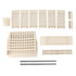 Classroom Deskside Bookshelf Large Capacity 6 Tier Multifunctional Slim Library Reading Storage Rack with Rollers Cream