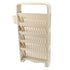 Classroom Deskside Bookshelf Large Capacity 6 Tier Multifunctional Slim Library Reading Storage Rack with Rollers Cream