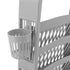 Classroom Deskside Bookshelf Large Capacity 6 Tier Multifunctional Slim Library Reading Storage Rack with Rollers Grey