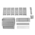 Classroom Deskside Bookshelf Large Capacity 6 Tier Multifunctional Slim Library Reading Storage Rack with Rollers Grey