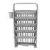 Classroom Deskside Bookshelf Large Capacity 6 Tier Multifunctional Slim Library Reading Storage Rack with Rollers Grey