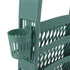 Classroom Deskside Bookshelf Large Capacity 6 Tier Multifunctional Slim Library Reading Storage Rack with Rollers Green