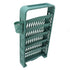 Classroom Deskside Bookshelf Large Capacity 6 Tier Multifunctional Slim Library Reading Storage Rack with Rollers Green