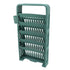 Classroom Deskside Bookshelf Large Capacity 6 Tier Multifunctional Slim Library Reading Storage Rack with Rollers Green