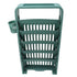 Classroom Deskside Bookshelf Large Capacity 6 Tier Multifunctional Slim Library Reading Storage Rack with Rollers Green